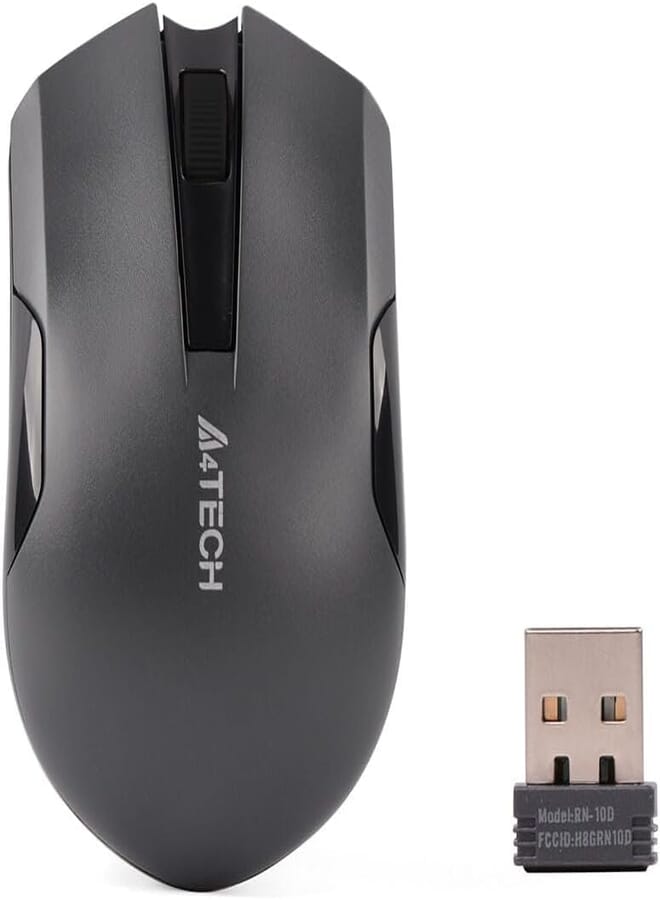 A4tech G3-200NS Silent Wireless Mouse -10:15m range- Black